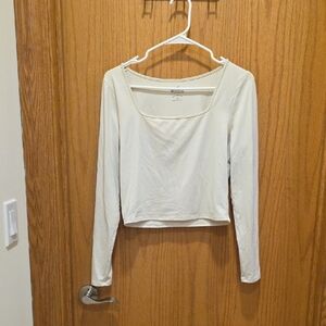 Hollister Cream Long Sleeve Tee